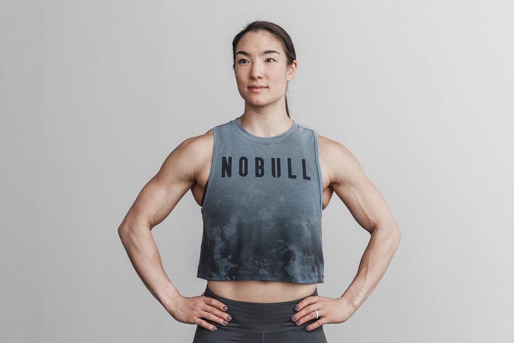 NOBULL Muscle Tank Üstleri Bayan - Açık Mavi - Turkiye (CRA-689305)